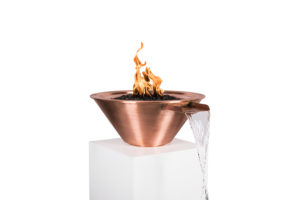 Outdoor Plus: Copper Fire & Water Bowl. Available in 24" / 30" / 36"