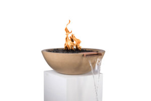 Outdoor Plus: Concrete GFRC Fire & Water Bowl. Available in 27" / 33"