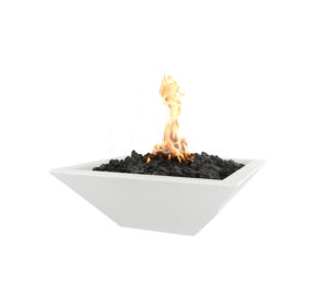 Outdoor Plus: Concrete GFRC Fire Bowl. Available in 24"x24" / 30"x30" / 36"x36"