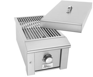 Alturi Sear Side Burner - Summerset: The Alturi Sear Side Burner features #304 stainless steel construction, up to 15,000 BTUs of power, heavy stainless steel grates, stainless steel lid, sleek design, and industry-top warranty.