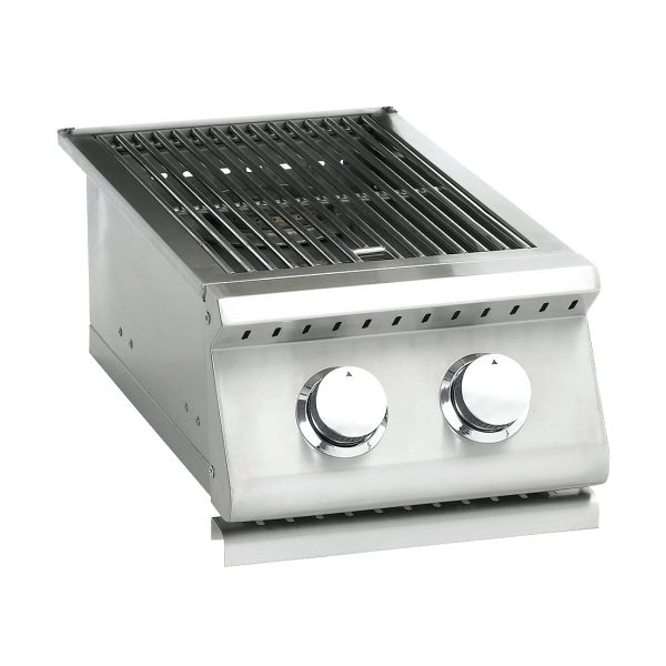 Sizzler Double Side Burner - Summerset: The Sizzler Double Side Burner features #304 stainless steel construction, 30,000 BTUs of power, heavy stainless steel grates, stainless steel lid, sleek design, and industry-top warranty.